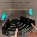 Conjunto de estanterías de esquina de 3 capas para montaje en pared, organizador de baño sin taladro para cosméticos y productos de ducha, almacenamiento de ahorro de espacio para accesorios de hogar y cocina, acabado pintado, no requiere electricidad