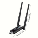 OEKE 300Mbps Dual-Band 2.4GHz USB WiFi Repeater Extender - Amplificador de señal de largo alcance con tarjeta de red, adaptador con antenas dobles, adecuado para cubrir toda la casa, extensor de Wi-Fi alimentado por USB | Diseño inalámbrico elegante | Di
