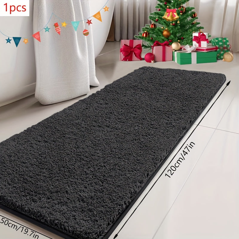 Alfombrilla de baño de espuma de memoria de terciopelo de lujo - Seca rápidamente, lavable, antideslizante, con superficie de terciopelo, ideal para decoración del hogar en sala de estar, dormitorio, cocina y más, alfombrilla de baño