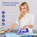 1 pieza de 1200W, plancha de vapor de alta potencia para ropa, plancha de vapor para ropa, base antiadherente, mano de obra doméstica, baja temperatura, hermética, alta presión, vapor, temperatura ajustable, antiobstrucción, multifuncional, agua pulveriz