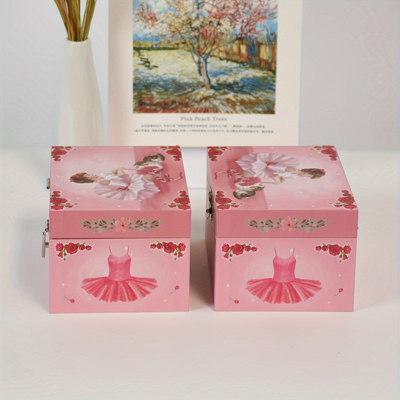 1 Unidad, Caja De Música Para Bailar, Joyero, Regalo De Cumpleaños Para Niñas, Caja De Almacenamiento De Joyas, Regalo Para Mujeres, Para Decorar El Hogar, La Sala De Estar, La Oficina, Regalo Para El Día De La Madre, Año Nuevo Y Pascua