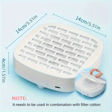 Aspiradora de Uñas con USB - Potente Succión, Compacta y Ligera con Filtro Lavable, Sin Batería Necesaria, Ideal para Hogar, Salón o Uso Personal (Azul/Blanco/Rosa) - Herramienta Perfecta para Arte en Uñas, Cepillo para Polvo de Uñas, Diseño Elegante, Ma