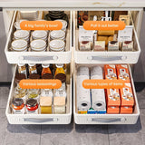 Organizadores de gabinete extraíbles de gran tamaño, estantes de cajón de plástico para cocina, baño, dormitorio - Independientes, tubo metálico incluido, capacidad <3,2 pies cúbicos, altura <68,58 pulgadas