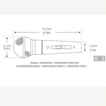 Micrófono Voz Dinámico Profesional SM58 - Micrófono con Cable y Patrón de Cardioides con Jack de 6.35 mm, Alimentado por CC para Escenario, Cantar, Transmisión en Vivo, Videollamadas, Juegos y Karaoke - Audio de Alta Calidad, Construcción Duradera, Reduc
