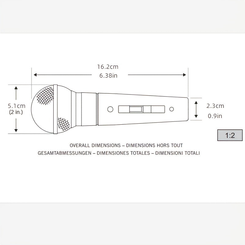 Micrófono Voz Dinámico Profesional SM58 - Micrófono con Cable y Patrón de Cardioides con Jack de 6.35 mm, Alimentado por CC para Escenario, Cantar, Transmisión en Vivo, Videollamadas, Juegos y Karaoke - Audio de Alta Calidad, Construcción Duradera, Reduc