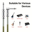 Cable de conexión para instrumentos JUSTPRO de 6.35 mm, para guitarra eléctrica y bajo, forma redonda, macho a macho, alta fidelidad, sin distorsión de sonido, compatible con bocinas e instrumentos, ideal para Pascua, temporada de graduaciones, accesorio