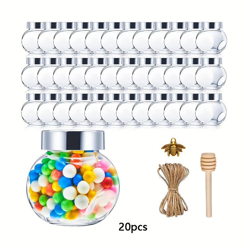 20/30/50pcs, Tarro de Vidrio Mini con Tapa 1.7oz Tarro de Caramelo Mini Tarro Mason Pequeño con Tapa Contenedor de Vidrio Pequeño, Utilizado para Regalos Regalos de Boda Tarro de Miel de Especias Azúcar Helado Herbal