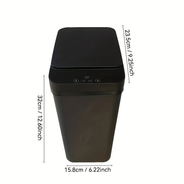 EANE Papelera inteligente con batería, cierre automático con sensor, montaje en pared, papelera automática completa para baño y sala de estar, funcionamiento ≤36V - Sin batería