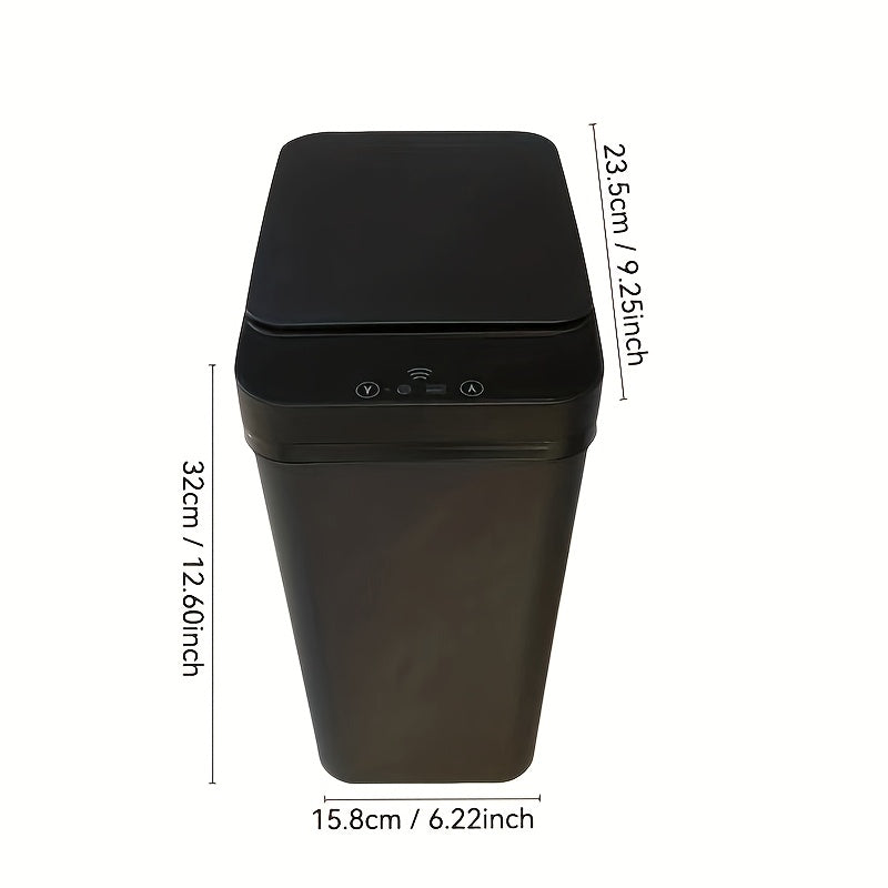 EANE Papelera inteligente con batería, cierre automático con sensor, montaje en pared, papelera automática completa para baño y sala de estar, funcionamiento ≤36V - Sin batería