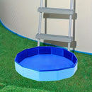 1 pieza, bañera de pies plegable portátil azul de PVC, entrada higiénica de piscina de varios componentes, accesorio esencial para limpieza de piscina, no necesita electricidad, cuidado de pies en la piscina, diseño de almacenamiento fácil, duradera bañe