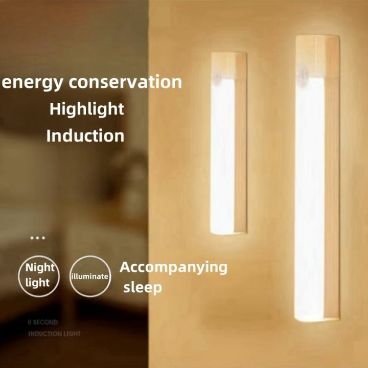 Luz LED con sensor de movimiento recargable con montaje magnético - Brillo ajustable para dormitorios, armarios y más, alimentada por USB, acabado pulido, control de botón, fijo desmontable, iluminación de cabecera, fijo de luz elegante, plástico durader