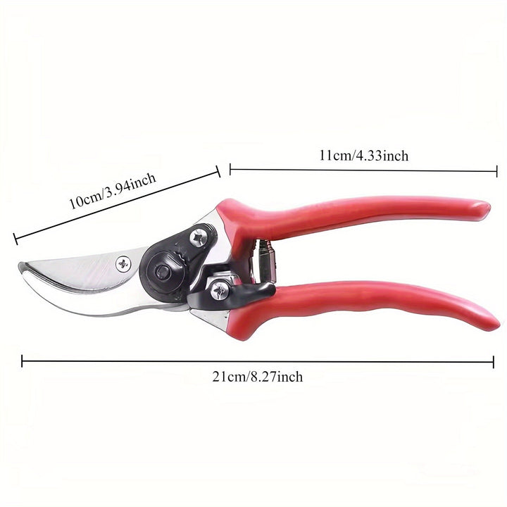 Tijeras de poda profesionales de acero al carbono de 8,5 pulgadas, tijeras de poda de mano de alta resistencia, herramientas de tijeras de jardinería, operación manual moderna, no requiere electricidad