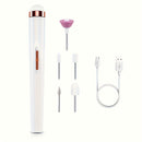 Broca Portátil para Uñas con 5 Accesorios, USB y Luz LED, Velocidad Ajustable para Herramientas de Manicura y Pedicura