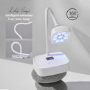 Linterna de Gel Recargable Inalámbrica - Temporizadores Dobles 30s/60s, Ángulo Ajustable 360° y Luces LED Azules para Uñas Rápidas, Portátil con Pantalla Digital USB, Linterna para Manicura en Casa o Salón, Cuerpo de Plástico Duradero