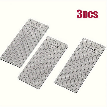 Juego de 4 piedras de esmerilado de diamante, 15,24 x 6,35 cm, material de hierro, no eléctrico, para moler y afilar cuchillos en la cocina, filo opaco o filo de esmerilado, no requiere batería