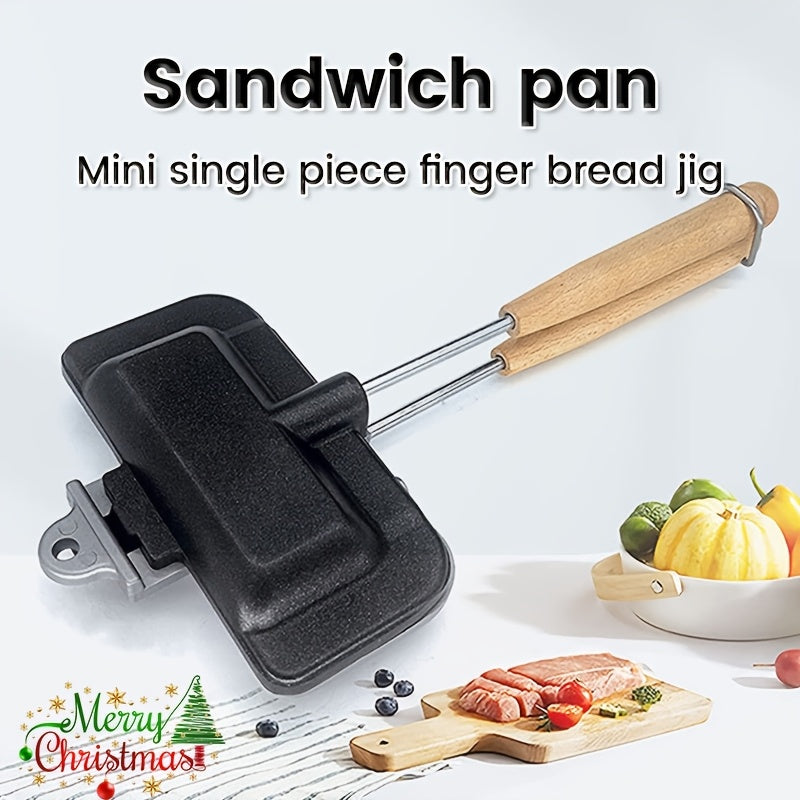 Fabricante de Sándwiches Doble Cara Antiadherente - Desmontable, Apto para Huevos y Gozneos del Desayuno, Utensilio de Cocina de Aleación de Aluminio