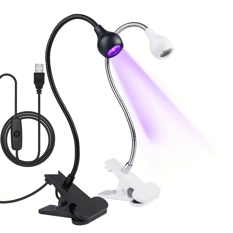 1 lámpara de esmalte de uñas ultravioleta LED - Tubo metálico flexible, secador de gel mini USB para mani DIY, accesorio de dormitorio y escritorio, regalo perfecto para Navidad y cumpleaños, cuidado de uñas | Lámpara de uñas moderna | Diseño compacto, l