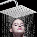 Cabezal de Ducha de Acero Inoxidable con Diseño Cuadrado Ultrafino, Accesorio de Baño Ahorrador de Agua