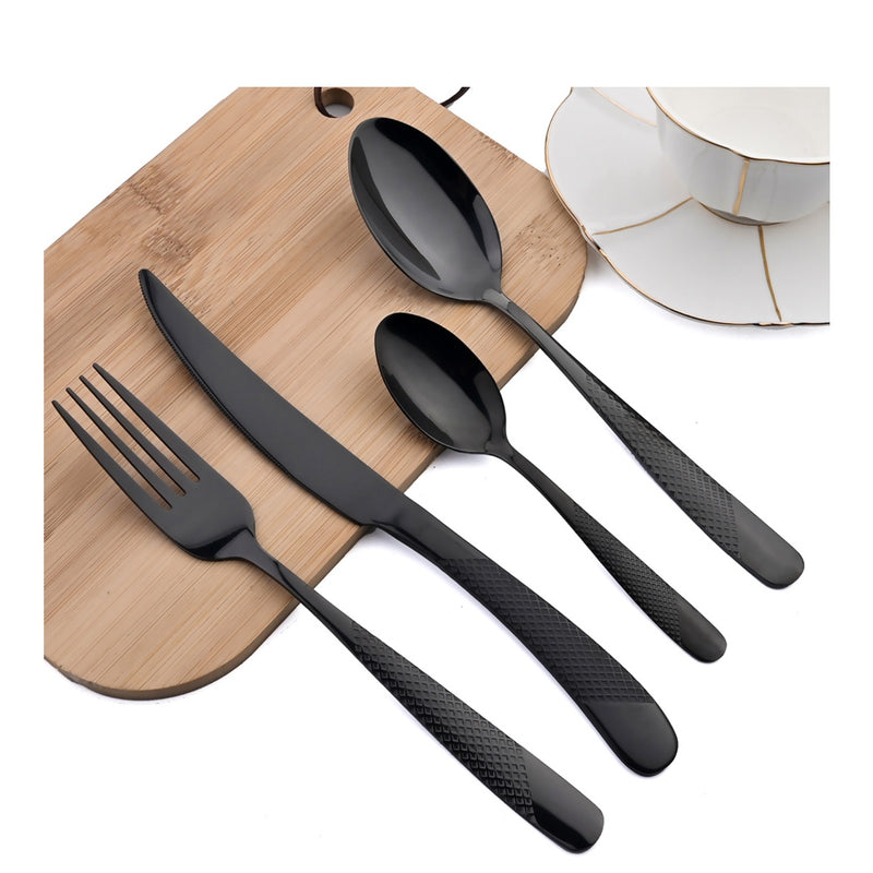 1 Juego De 16 Piezas, Vajilla De Acero Inoxidable, Cubiertos Con Espejo, Juego De Cubiertos Con Tenedor, Cuchara Y Cuchillo, Juego De Vajilla Para El Hogar Y El Hotel, Artículos De Cocina, Artículos De Cocina, Suministros De Cocina