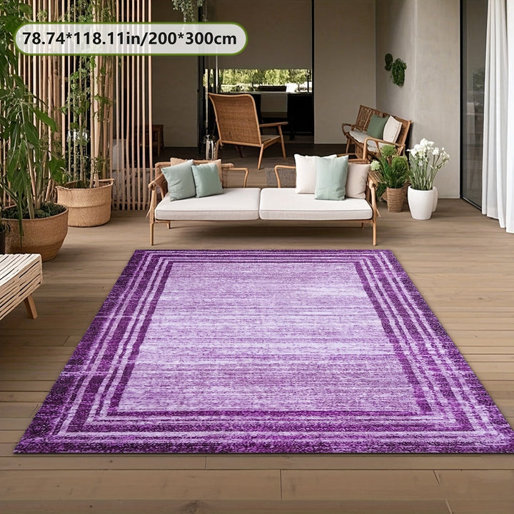 Alfombra de Exterior Golden Diamond Velvet + 800g/m² con Revestimiento de Punto Suave, Diseño Degradado en Morado, Estilo Moderno, Decoración para el Hogar, Ideal para Patio, Camping y Picnic, Perfecta para Primavera y Verano, Disponible en Varios Tamaño