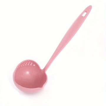 1 Set De 1/3 Piezas, Cucharón De Sopa, De Paja De Trigo, Irrompible, Colador De Embudo De Mango Largo, Cuchara De Olla Caliente Multifuncional, Cubiertos