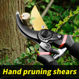 Tijeras de Poda Ergonómicas de Acero SK5 - Ligeros, Afilados para Recortar Ramas y Flores, Mango Antideslizante, Ideales para Jardines y Huertos Domésticos