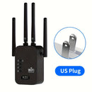 Amplificador de Rango WiFi 300Mbps 2.4GHz, 4 Antenas, Cobertura 360°, 4 Modos, Puerto Ethernet, Configuración con un Clic, Extiende la Cobertura hasta 3000 Pies Cuadrados, Compatible con 35 Dispositivos, Diseño Moderno, Amplificador Inteligente (Extensor