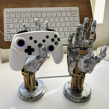 1 Mango Impreso en 3D Cyberpunk - Caja de Almacenamiento Multifuncional para Escritorio, Adecuada para Controladores de Juegos, Teléfonos Móviles, etc. | Decoración de Estilo Mecánico de Ciencia Ficción | Elección Perfecta para el Hogar y la Oficina