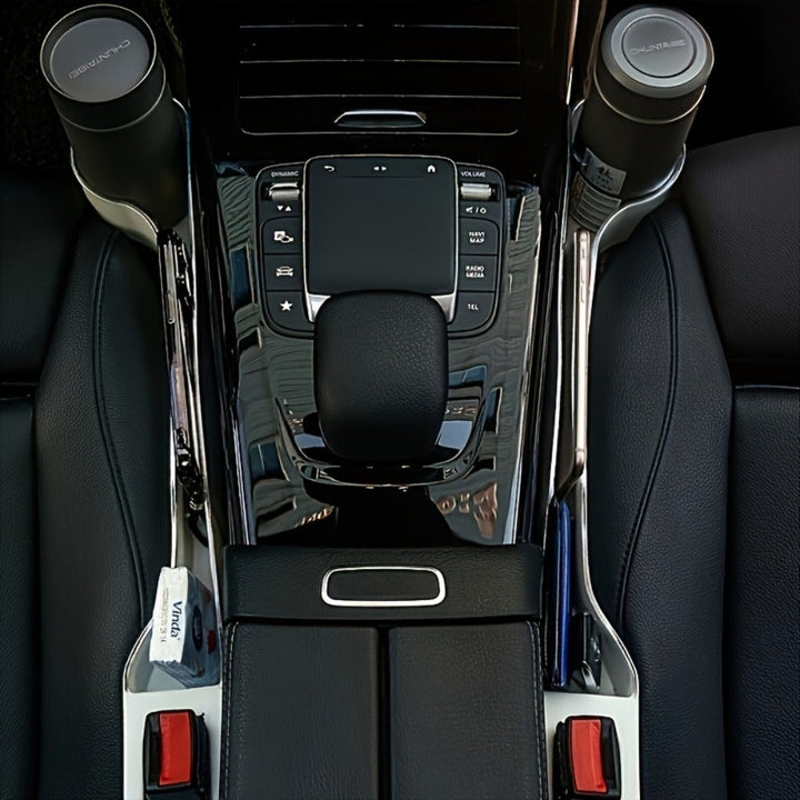 2 piezas, soporte de taza multifuncional para hueco de asiento delantero y trasero del coche, caja de almacenamiento multifuncional para coche, para organizar y almacenar accesorios de interior del coche, mantener un ambiente limpio y ordenado en el coch