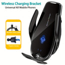 Cargador de coche inalámbrico de 15W con auto-enganche, rotación de 360° - Conector USB, compatible con iPhone 17/16/15/14/13/12/11 Pro Max/Xs, Samsung Galaxy S24 Ultra/S23/S22/S21/S20/S10+, teléfonos de Google y más - Sin batería, carga rápida de 15W