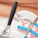 Juego de cuchillos de pedicura de acero inoxidable con 10 cuchillas para eliminar cera vieja y luz muerta beige, tijeras de pies para raspado de talones, sin perfume, no requiere energía.