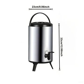 2.64 Galones (10L) Dispensador de Bebidas Aislado - Multiusos para Picnics, Fiestas y Camping, Gran Capacidad Plegable con Asa, Antifugas y Libre de BPA
