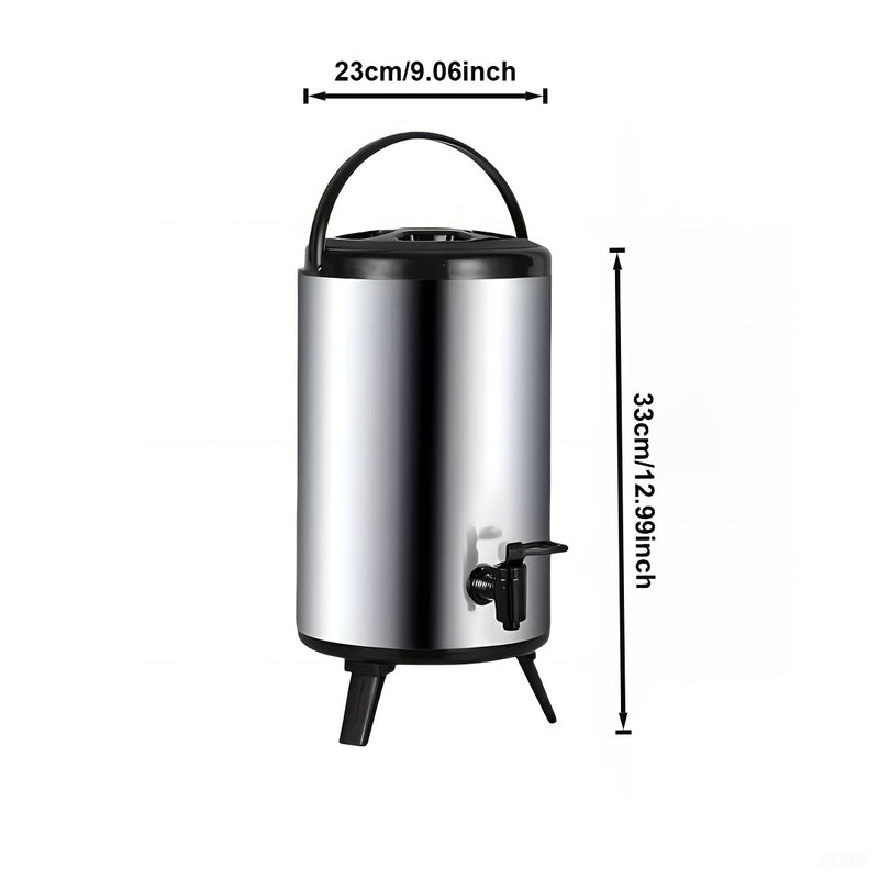 2.64 Galones (10L) Dispensador de Bebidas Aislado - Multiusos para Picnics, Fiestas y Camping, Gran Capacidad Plegable con Asa, Antifugas y Libre de BPA