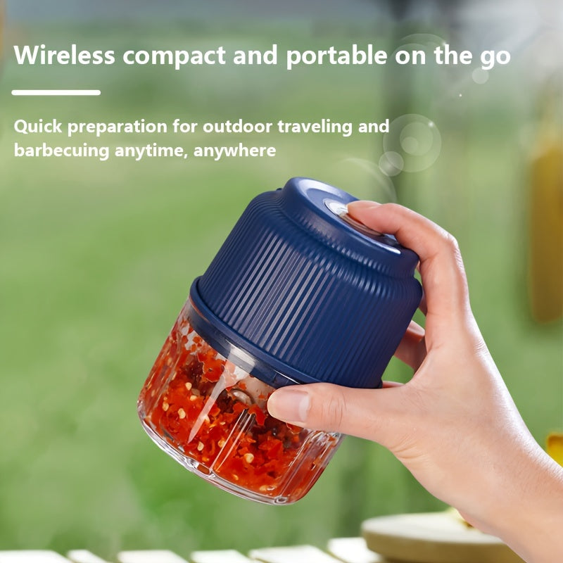 1 unidad, Picador de ajo eléctrico recargable USB 260ml - ¡Potente y duradero para chiles, jengibre y verduras!