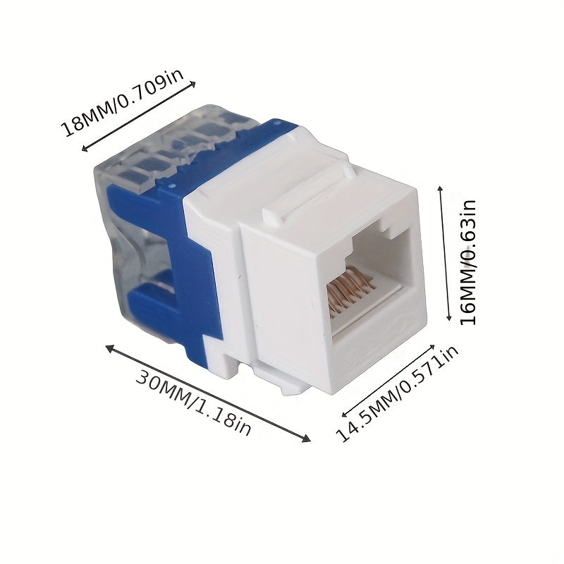10 Piezas de Cables Ethernet RJ45 Cat6 180° - Macho a Macho Blindado, Alta Velocidad 10Gbps, Blanco y Azul, Sin Necesidad de Energía para Redes en Casa u Oficina, Mejora de Conectividad, Cableado Estructurado, Conexión Fiable, Diseño Compacto, Cobre de A