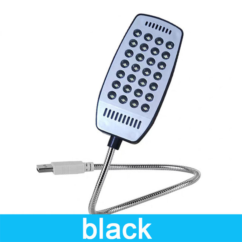 Lámpara nocturna USB con 28 LED súper brillantes, interruptor, portátil, para computadora y lectura
