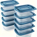Juego de 10 recipientes reutilizables para almacenar alimentos con tapas herméticas, libres de BPA, ideales para cocina, oficina, escuela y picnics, seguros para lavavajillas y microondas