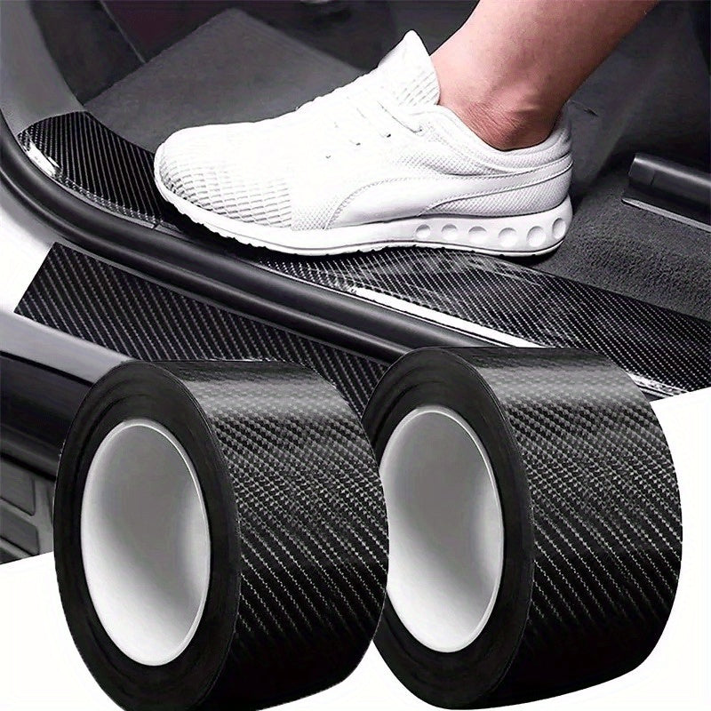 Rollo de Cinta Protectora para Borde de Puerta de Coche en Fibra de Carbono Nano 3D, PVC Impermeable y Resistente a Arañazos con Adhesivo, Película Anticolisión Universal, Color