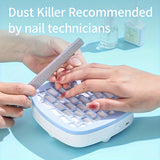 Mini recolector de polvo de uñas portátil USB y ventilador de vacío - Herramienta de manicura compacta y portátil con cabezas intercambiables, 3 velocidades, 4 modos, apagado automático y tiempo de funcionamiento de 24 horas para manicuras de alta calida