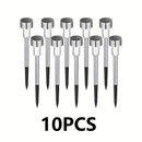 10pcs Luces LED Solares, Luces de Varilla de Acero Inoxidable para Exteriores, La Mejor Elección para Regalos Festivos, Adecuadas para Patios, Céspedes, Senderos, Terrazas y Jardines, Decoración de Caminos en Fiestas y Pasillos