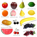 Un conjunto de 20 frutas falsas de alta calidad puede realzar la decoración de espacios de estar, áreas de comedor, dormitorios, lugares de trabajo, hoteles, instituciones educativas, así como ocasiones festivas como la Navidad y las fiestas.