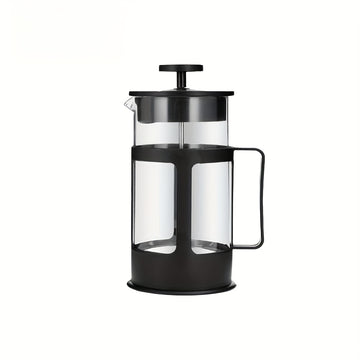 1pc Cafetera de Prensa Francesa 350ml - Vidrio Borosilicato Resistente al Calor y a Explosiones, Filtro de Acero Inoxidable, Multifuncional para Café, Té, Leche - Diseño Moderno Duradero para Uso en Casa y Oficina, Prensa de Café Portátil, Preparación de