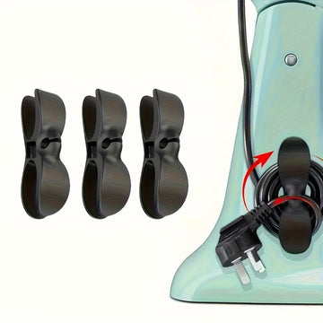 Juego de 3 Enrolladores y Sujetacables Ajustables para Electrodomésticos de Cocina - Plástico Duradero, Agarre Seguro para Freidora de Aire, Cafetera, Pequeños Dispositivos Eléctricos - Organizador de Encimera que Ahorra Espacio (/Blanco), Accesorios y U