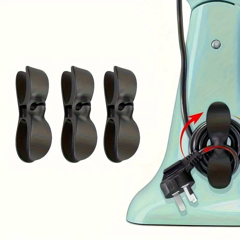 Juego de 3 Enrolladores y Sujetacables Ajustables para Electrodomésticos de Cocina - Plástico Duradero, Agarre Seguro para Freidora de Aire, Cafetera, Pequeños Dispositivos Eléctricos - Organizador de Encimera que Ahorra Espacio (/Blanco), Accesorios y U