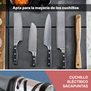 WANVOAPLS Afilador Eléctrico de 2 Etapas con USB – Protección Automática contra Sobrepresión para Cuchillas – Multifuncional para Cuchillos, Tijeras y Destornilladores – Compacto, Seguro y Fácil de Usar en Hogares y Cocinas