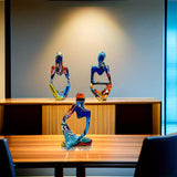 Conjunto de 3 adornos de Pensador Muy hermoso mini adorno adecuado para decoración del hogar, regalo de San Valentín, adorno para sala de estar y armario de vinos