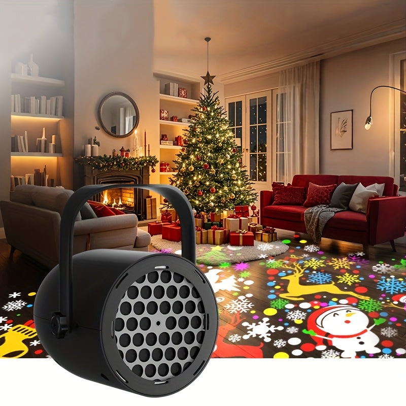 KEVANLY 1pc Luz de Proyección LED USB Temática Navideña/De Copo de Nieve, Decoración Ambiental para Fiestas y Celebraciones Estacionales, Ideal para Exteriores, Patio o Sala, Regalo Perfecto para Navidad