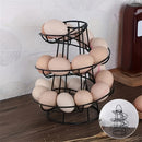 Portahuevos de acero inoxidable negro moderno - Organizador de cocina ahorrador de espacio para huevos