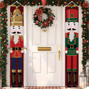 Banderines navideños con diseño de nuez, decoración para puerta de exterior, 179.83 cm x 29.97 cm, tela de poliéster, adornos colgantes festivos