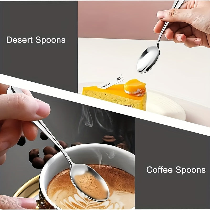 Juego de 30 Cucharas de Café Mini de Acero Inoxidable - Duraderas, Pulidas como un Espejo para Postres, Té, Helado - Ideales para Fiestas, Bodas, Uso en Cocina y Comedor